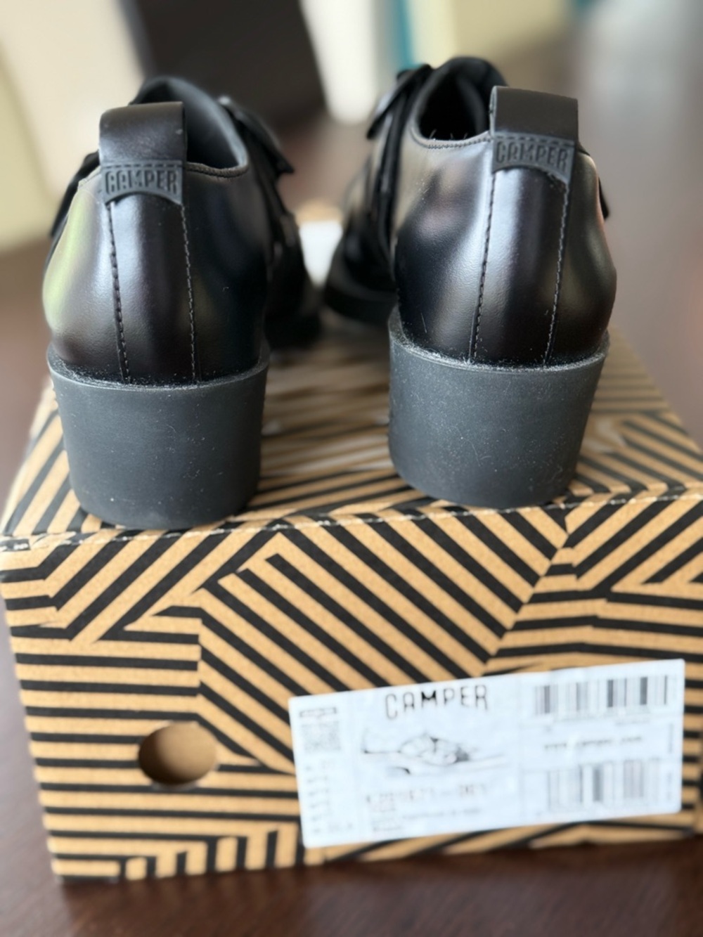 Camper Twins Black leather women’s shoes (size 37) - Picture 4 of 12